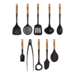 Staub Silicone Kitchen Utensil Set – 10-Piece Silicone & Wood Tools