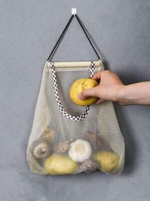 Hangable Vegetable Storage Net Bag Eco Friendly Onion Storage Grocery Store Bag Vegetable Bags Reusable Kitchen Accessories
