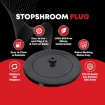 Kitchen SinkShroom Clog-Free Kitchen Sink Drain Strainer with Stopper - Sink Protector for Kitchen Sink, Stainless Steel, Matte Black