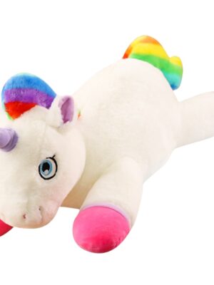 Cartoon Unicorn Shaped Rainbow Color Soft Toy