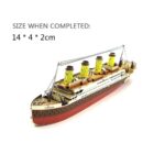 Kid's Puzzle 3D Titanic Metal Model DIY Boat Ship Educational Toys