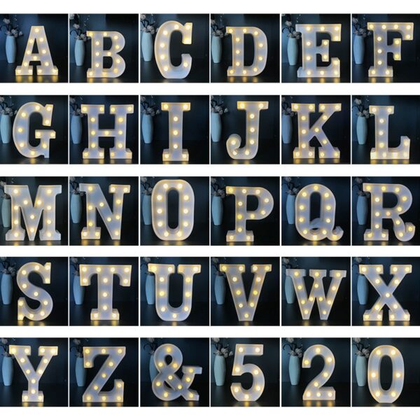 Alphabet Letter LED Lights Lamp Decoration