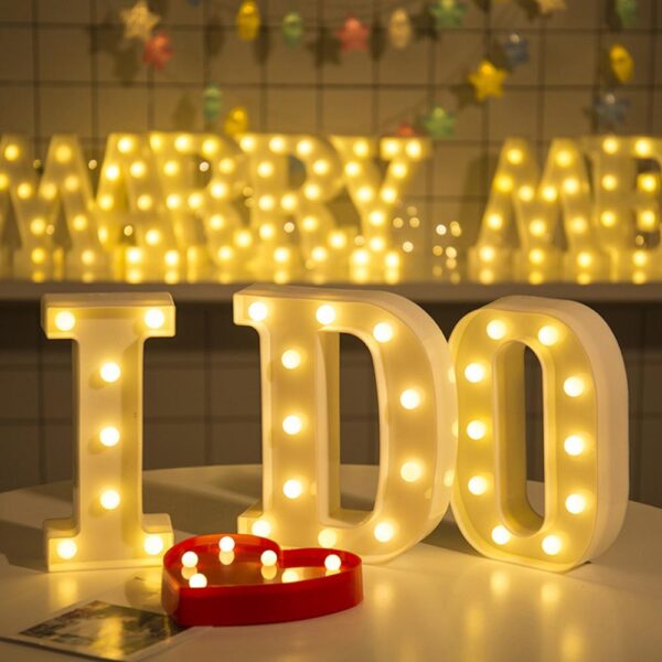 Alphabet Letter LED Lights Lamp Decoration