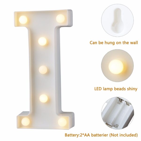 Alphabet Letter LED Lights Lamp Decoration