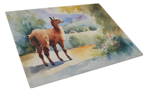 Llama Glass Cutting Board