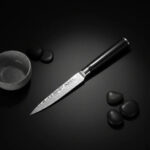Damascus Steel Fruit and Fillet Knife Vintage Wood Handle Chef Knife
