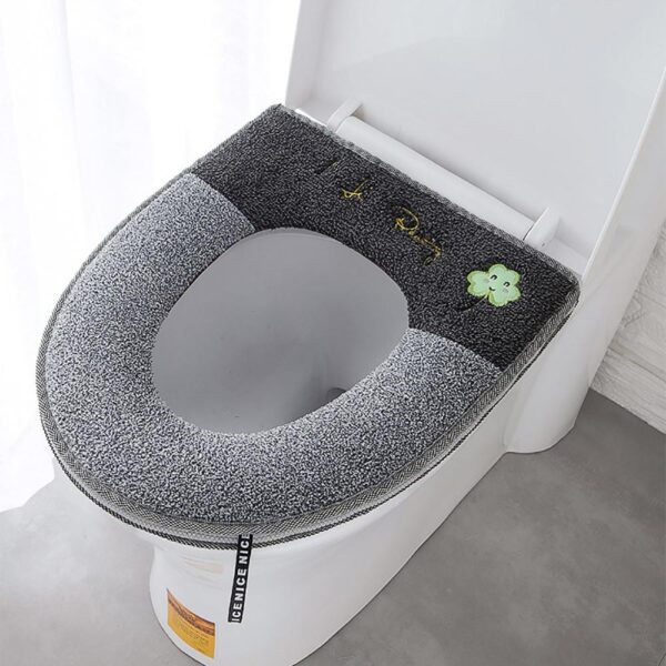 Winter Plush Soft Toilet Seat Cover With Handle