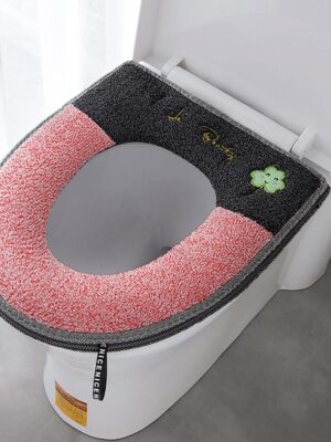 Winter Plush Soft Toilet Seat Cover With Handle