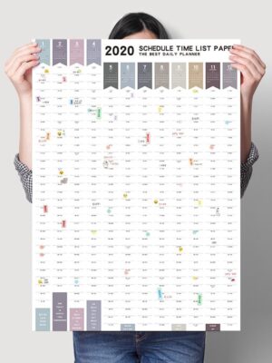 2020 365 days Paper Wall Calendar Daily Planner