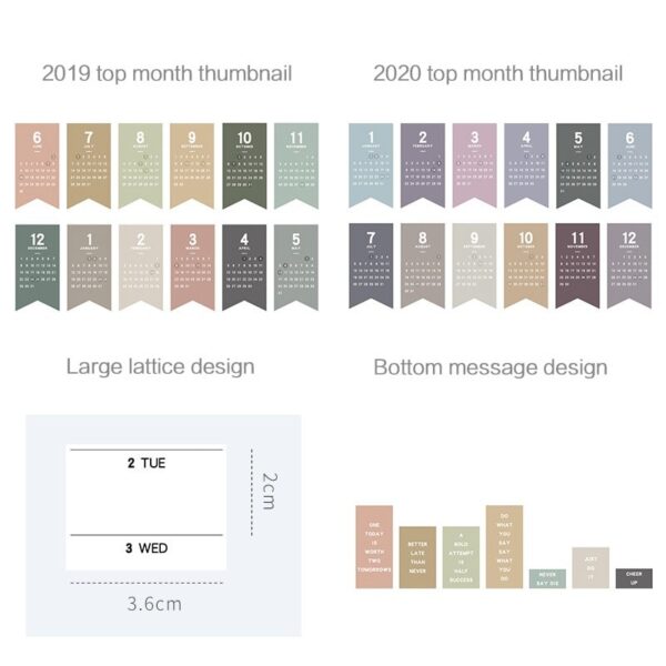 2020 365 days Paper Wall Calendar Daily Planner