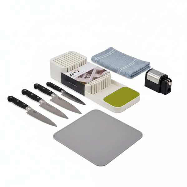 Kitchen knife drawer organizer Knife Storage Box with Separation Slots