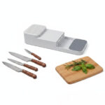 Kitchen knife drawer organizer Knife Storage Box with Separation Slots