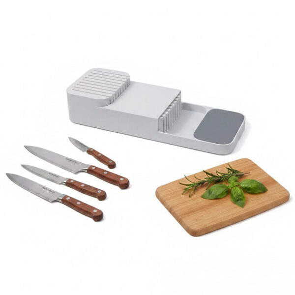 Kitchen knife drawer organizer Knife Storage Box with Separation Slots