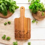 Flower Cutting Board,  Acacia Cutting Board, Engraved Cutting Board