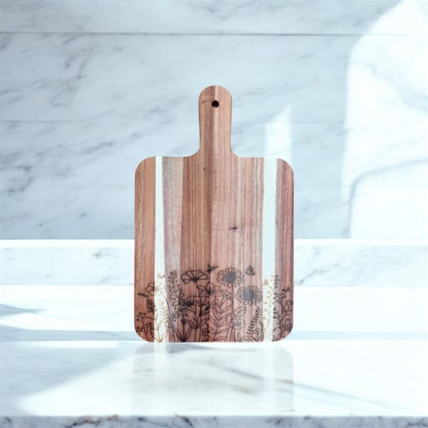 Mushroom Acacia Cutting Board, Engraved Cutting Board