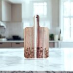 Floral Acacia Cutting Board, Engraved Cutting Board, Flowers