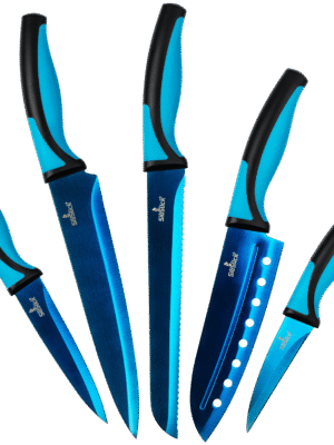 Kitchen Knife Set - Titanium Coated Blades