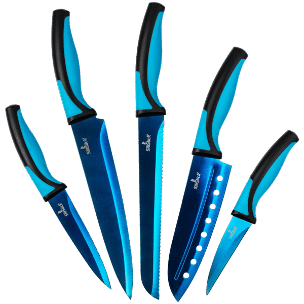 Kitchen Knife Set - Titanium Coated Blades