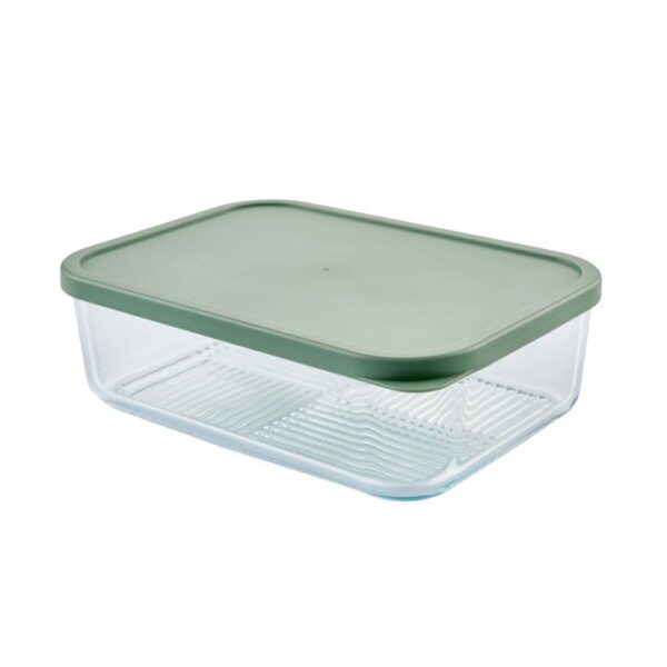 Container Culture 4-Piece Airtight Glass Food Storage Set with Lids, 40.57oz & 57.5oz Mixed Sizes - Soft Sage