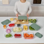 Container Culture 12-Piece Airtight Glass Food Storage Set with Lids, 25.35oz & 40.57oz Mixed Sizes - Soft Sage