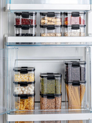 Food Storage Containers Kitchen Storage Organization Kitchen Storage Box Jars Ducts Storage for Kitchen PET Food Storage Box Lid