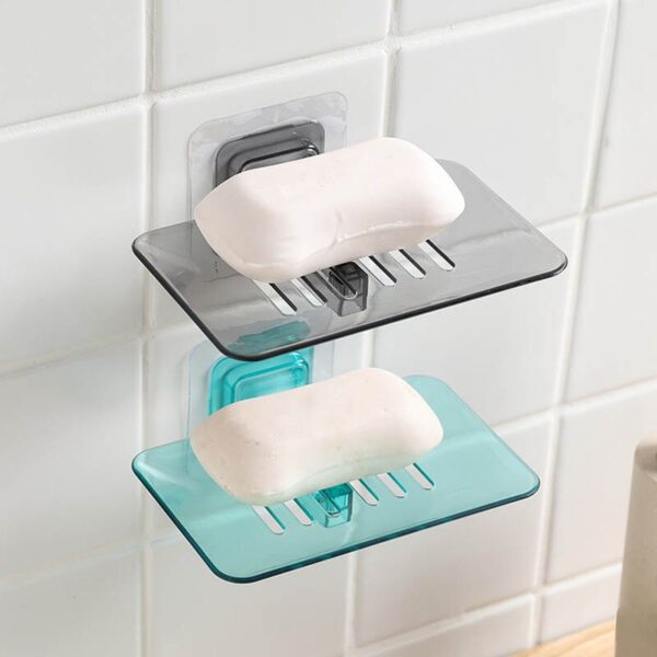 Soap Rack No Drilling Wall Mounted Double Layer Soap Holder
