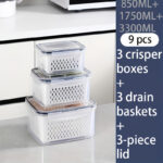 9Pcs Bpa-Free Plastic Food Storage Containers Set