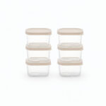 Container Culture 12-Piece Airtight Glass Food Storage Containers with Lids, 6 x 10.5oz - Vanilla Mist