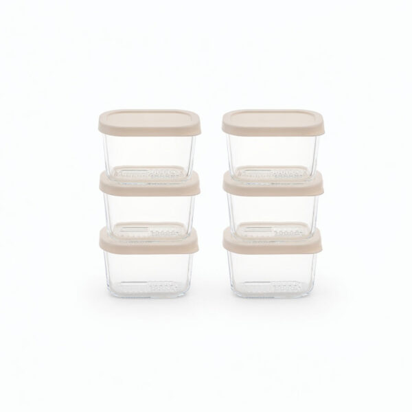 Container Culture 12-Piece Airtight Glass Food Storage Containers with Lids, 6 x 10.5oz - Vanilla Mist