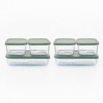 Container Culture 12-Piece Airtight Glass Food Storage Set with Lids, 25.35oz & 40.57oz Mixed Sizes - Soft Sage