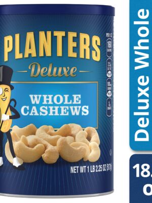 Planters Deluxe Whole Cashews, 18.25 oz Canister